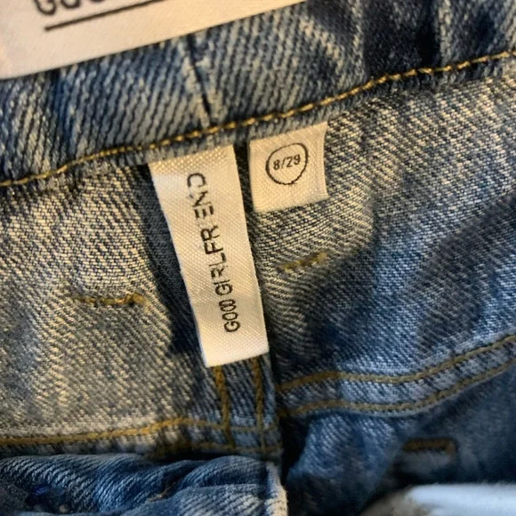 Good American Blue Distressed Boyfriend Jeans - Picture 2 of 4